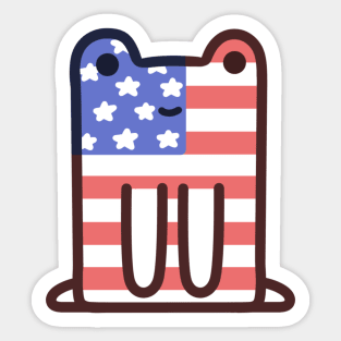 American Froggo Sticker